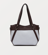 Women Shoulder Bag-BROWN/WHT