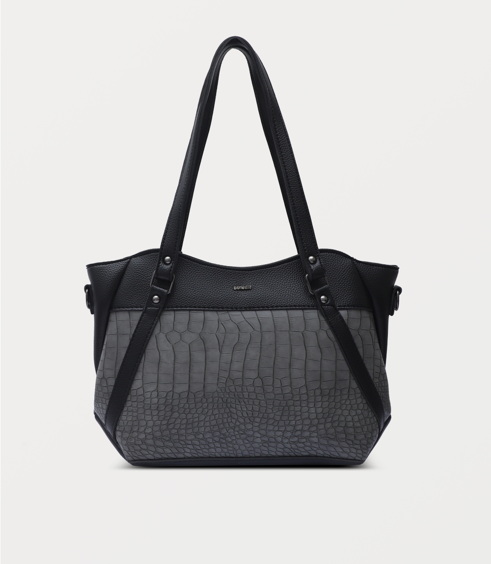Women Shoulder Bag-GREY BLACK