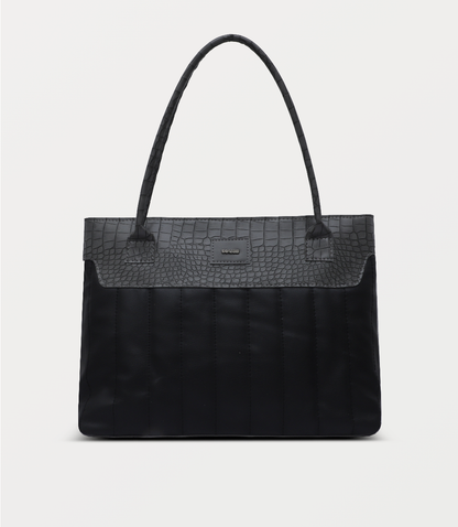 Women Shoulder Bag-GREY BLACK