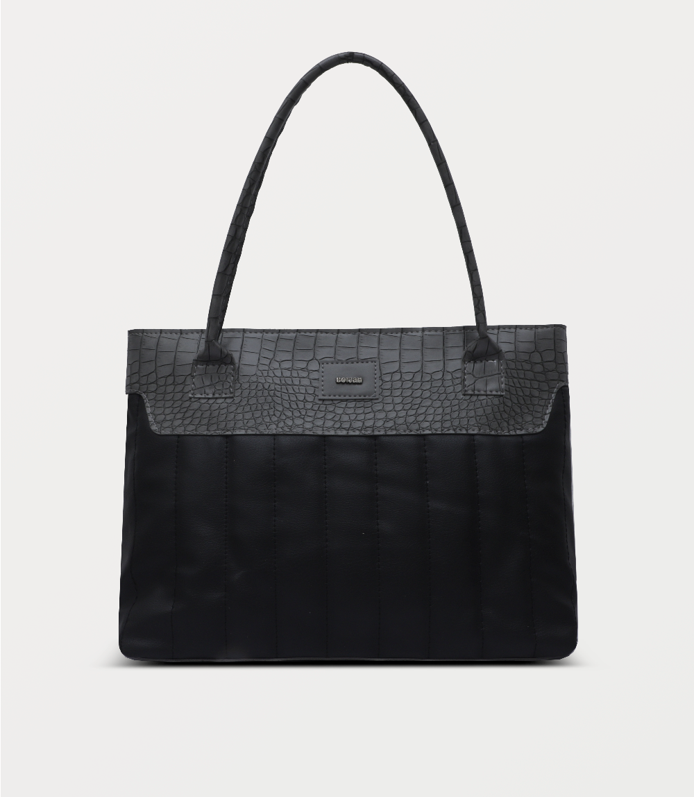 Women Shoulder Bag-GREY BLACK