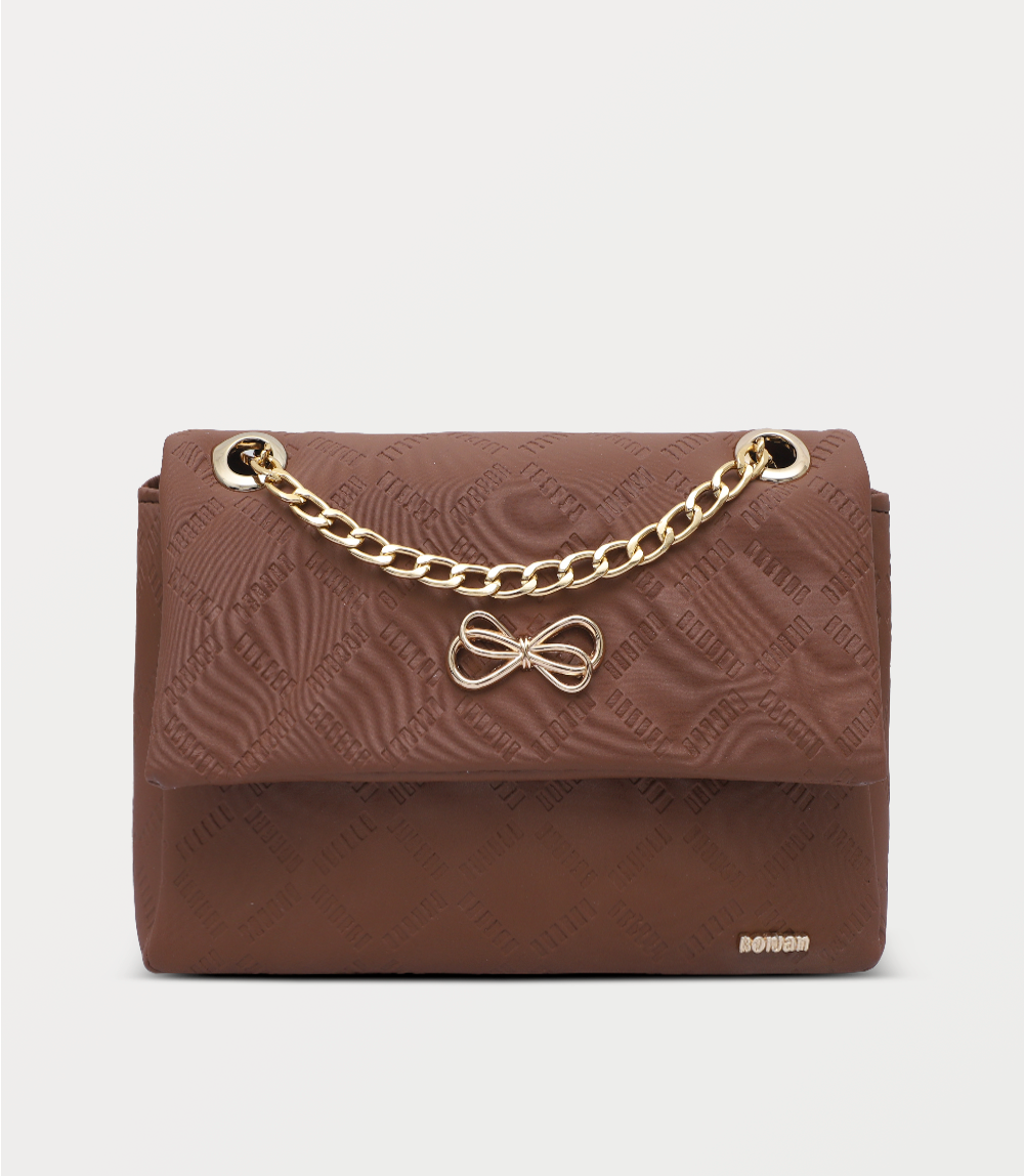 Women Shoulder Bag-BROWN