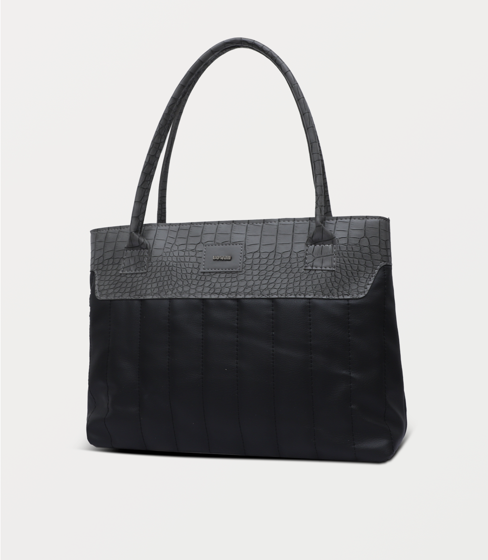 Women Shoulder Bag-GREY BLACK