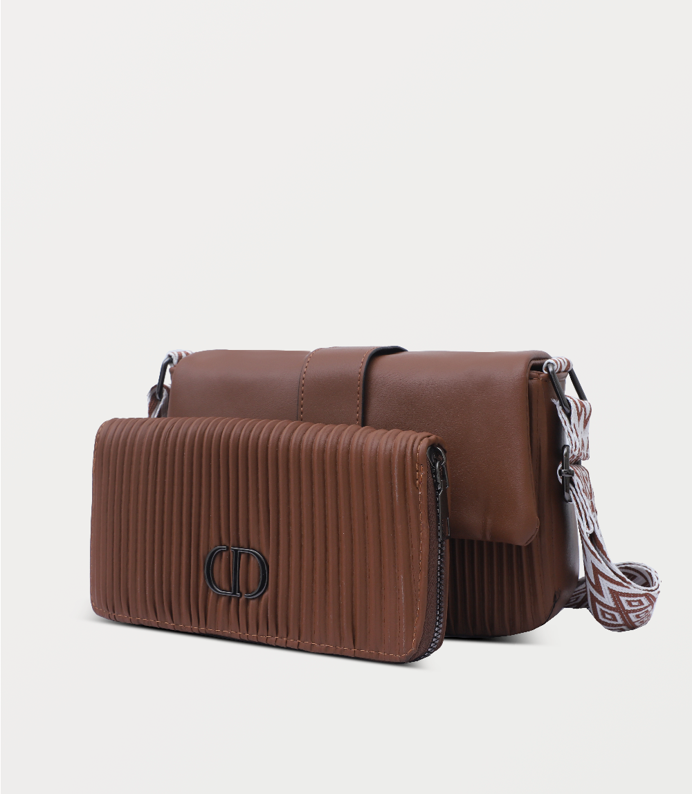 Women Shoulder Bag-BROWN