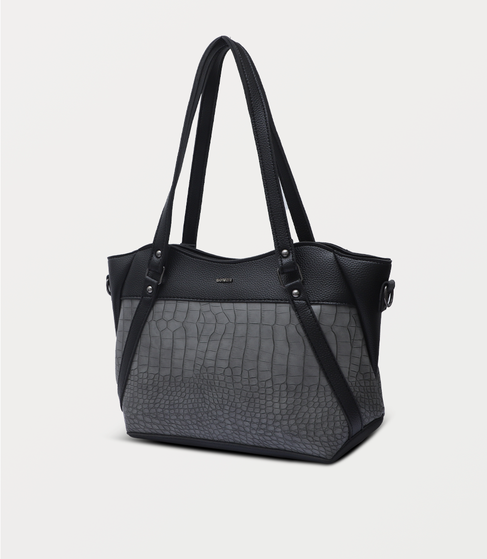 Women Shoulder Bag-GREY BLACK