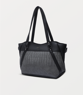 Women Shoulder Bag-GREY BLACK