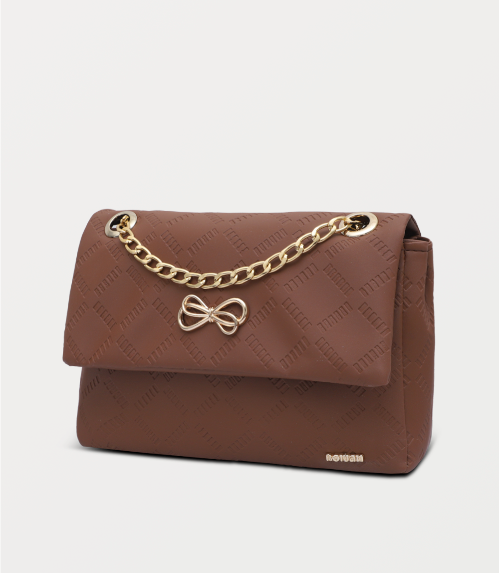Women Shoulder Bag-BROWN