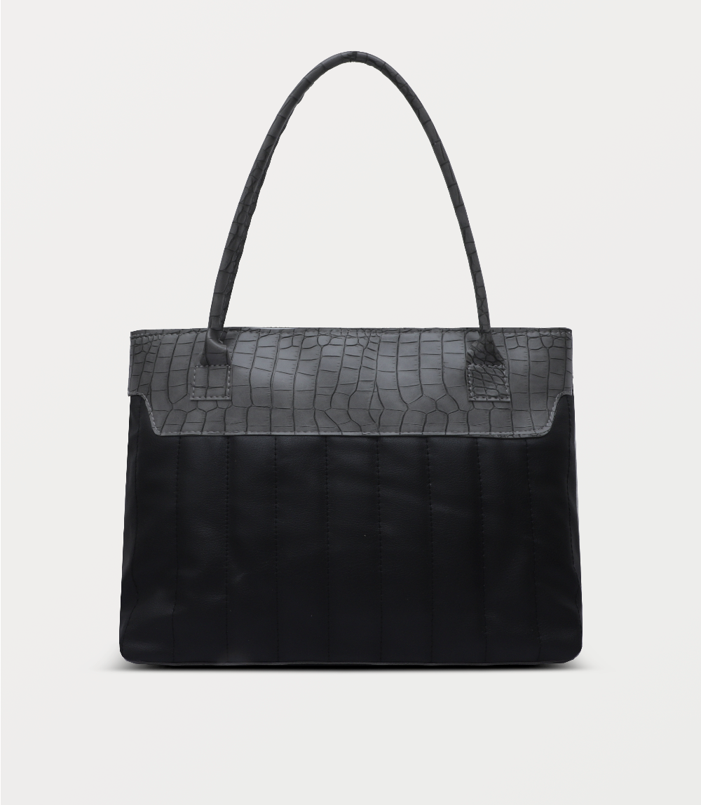 Women Shoulder Bag-GREY BLACK