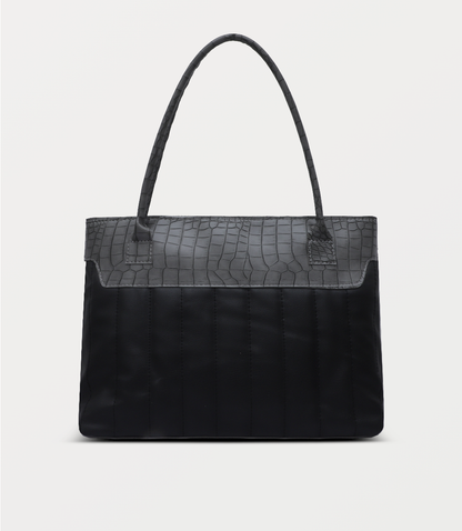 Women Shoulder Bag-GREY BLACK
