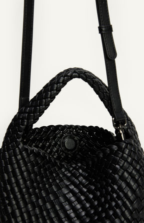 ANGIE HANDLE BAG - BLACK