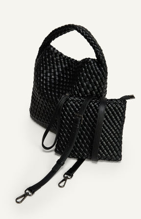 ANGIE HANDLE BAG - BLACK