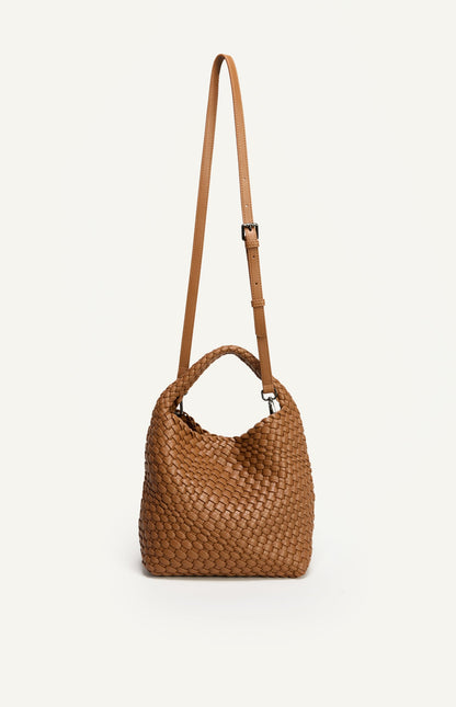 ANGIE HANDLE BAG - CARAMEL