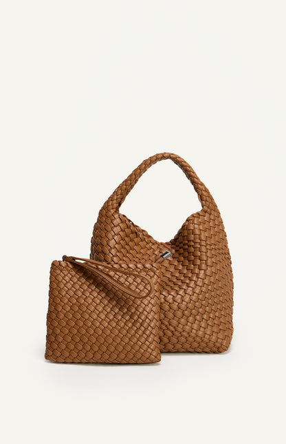 ANGIE HANDLE BAG - CARAMEL