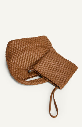 ANGIE HANDLE BAG - CARAMEL