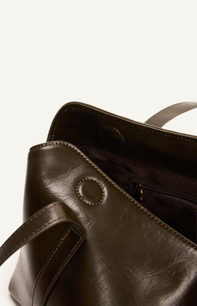 MILA SHOULDER BAG – DARK OLIVE