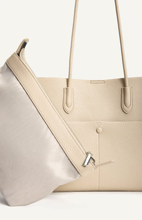 MONICA SHOULDER BAG – ALMOND