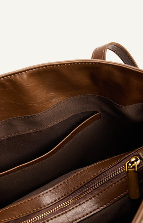 MILA SHOULDER BAG – CHOCOLATE